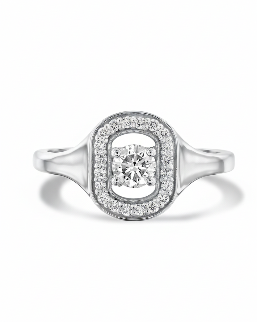 טבעת 05 - יהלומים לבנים