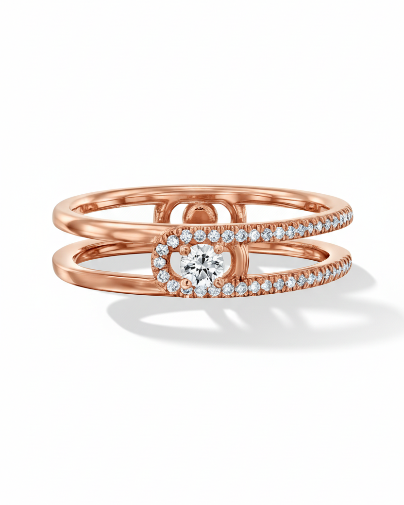 טבעת 06 - יהלומים לבנים