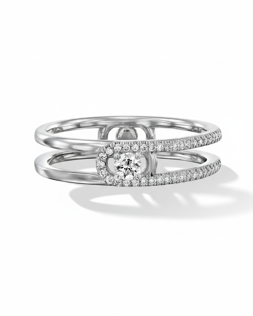 טבעת 06 - יהלומים לבנים