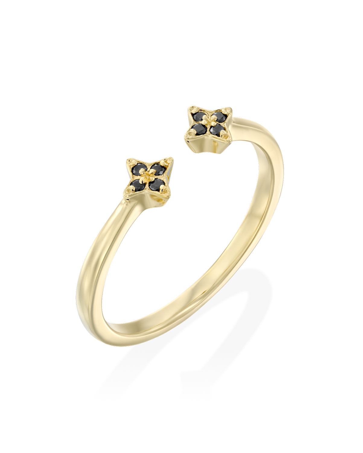 טבעת מרקורי יהלומים שחורים