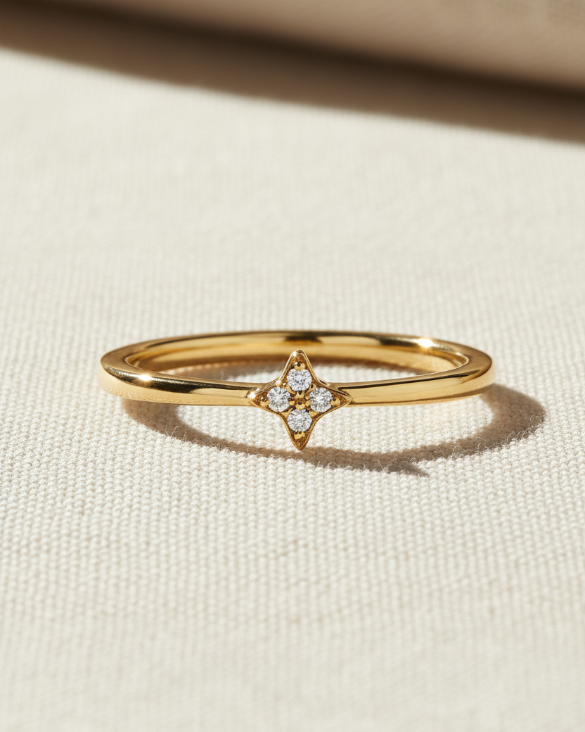 טבעת מארס יהלומים לבנים