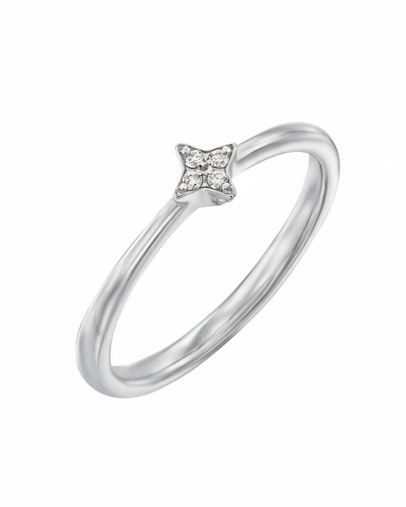 טבעת מארס יהלומים לבנים