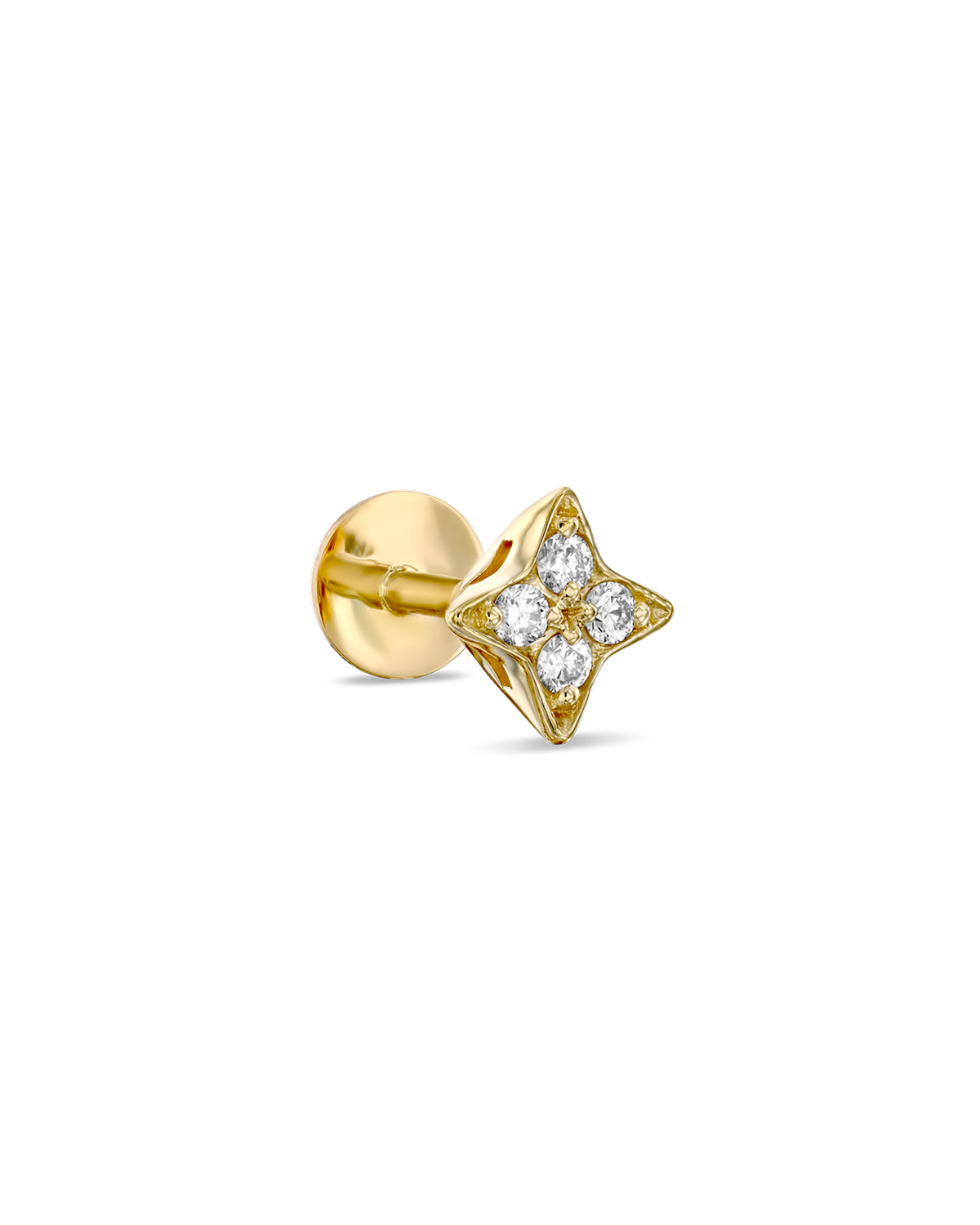 עגיל פירסינג ונוס יהלומים לבנים