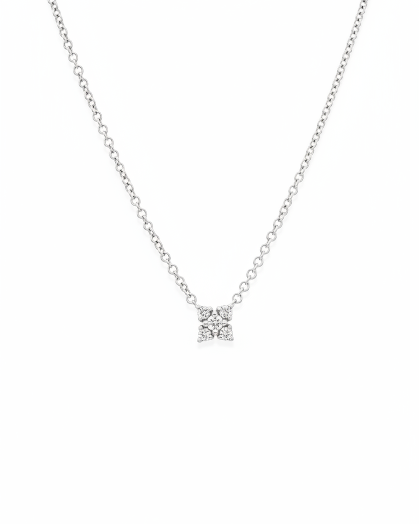 שרשרת מיני ולנטינה יהלומים לבנים