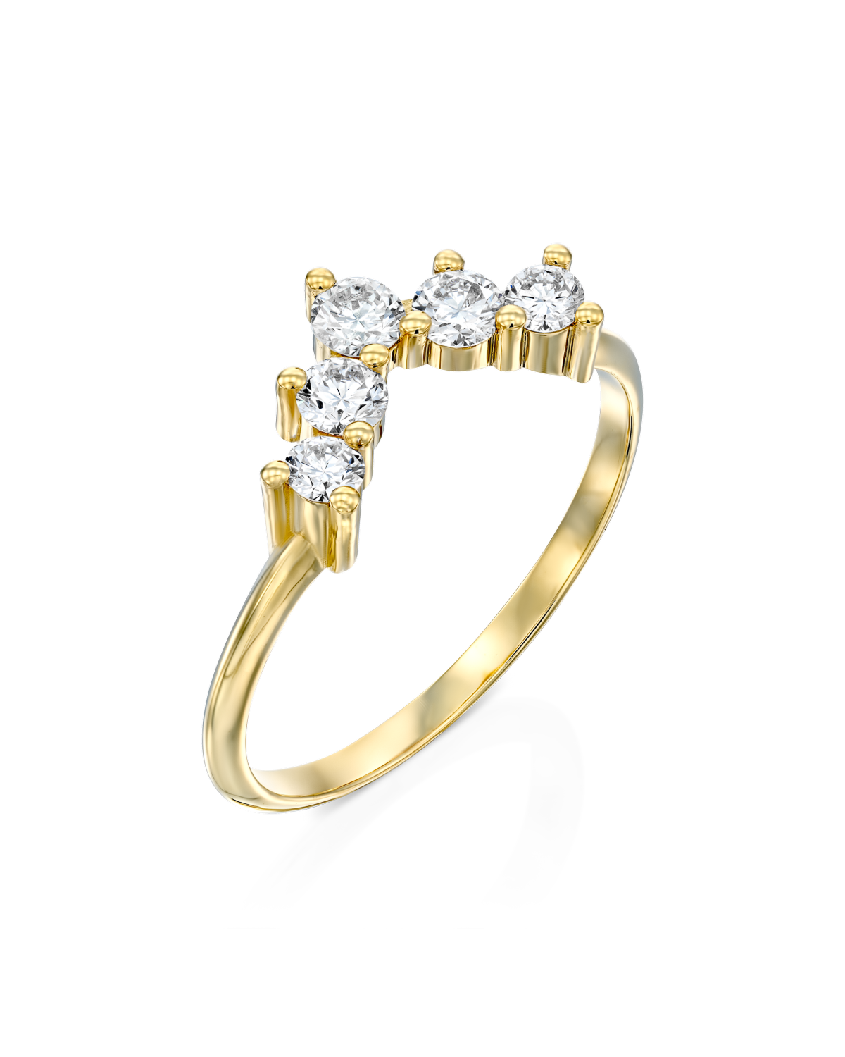 טבעת הרמון מוגדלת יהלומים לבנים