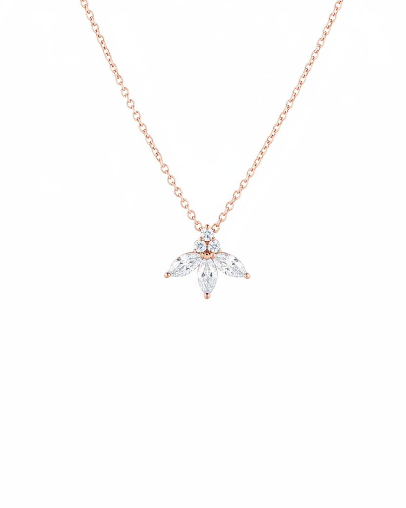 שרשרת ז'אן פואסון יהלומים משובצת מלאה