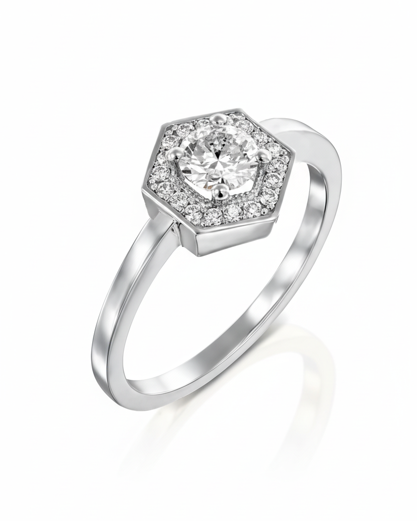 טבעת איימי עם יהלום 3.5 מ"מ