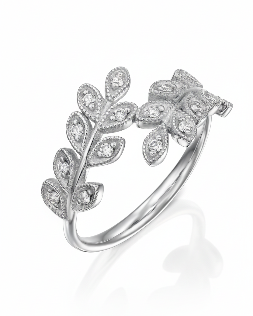 טבעת עלים סגורה