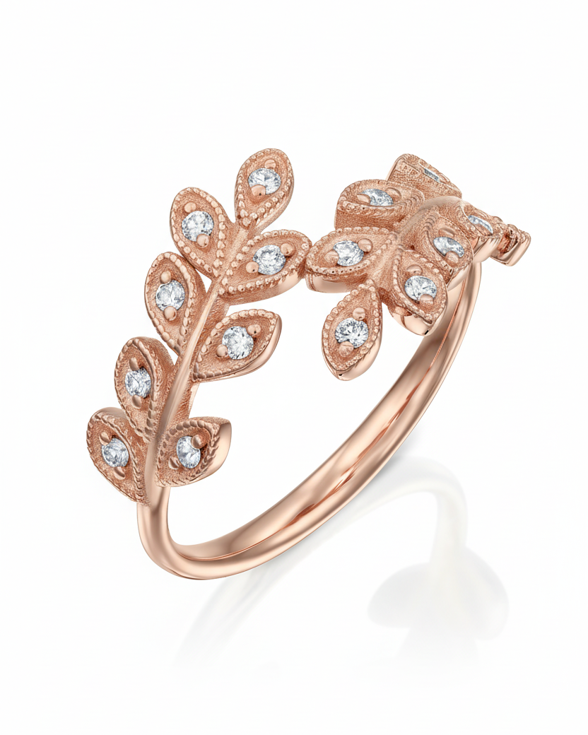 טבעת עלים סגורה