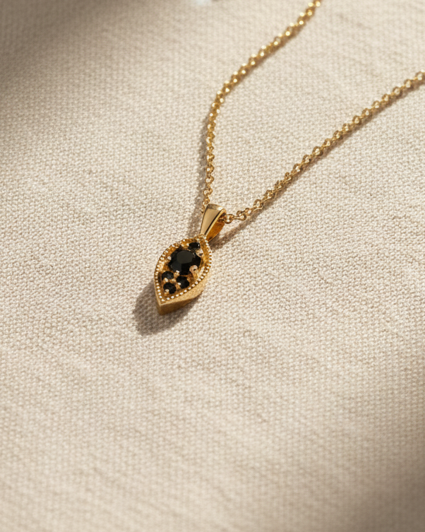 שרשרת ג׳יין יהלומים שחורים