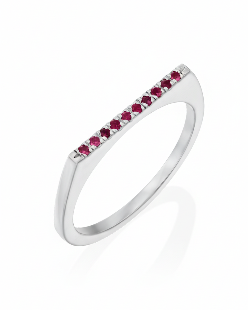 טבעת מירנדה אבני רובי