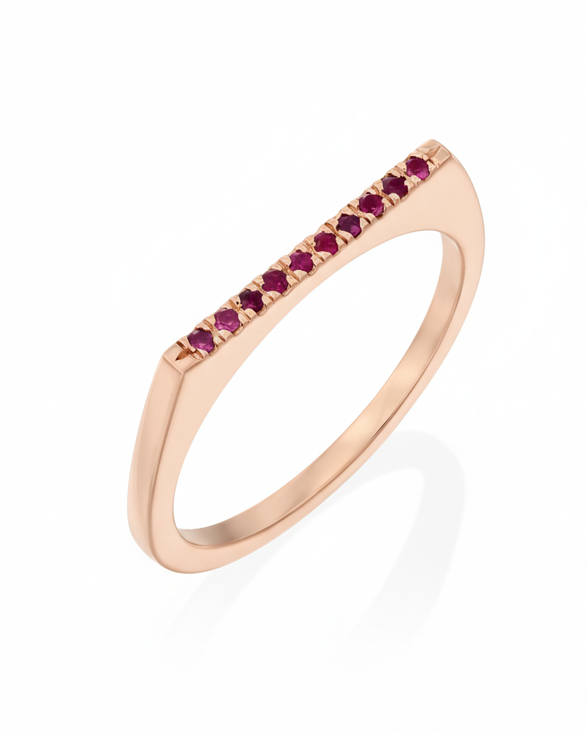 טבעת מירנדה אבני רובי