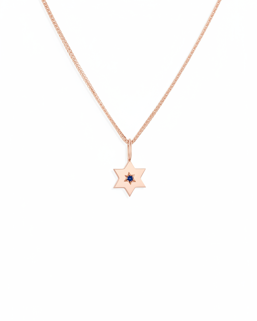 תליון מגן העוטף ספיר