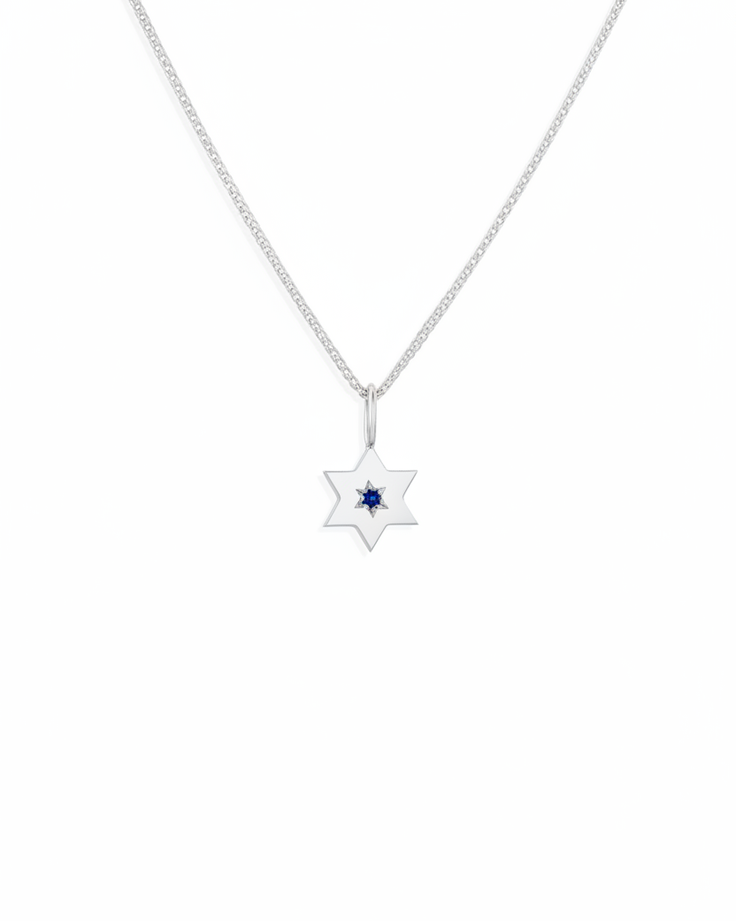 תליון מגן העוטף ספיר