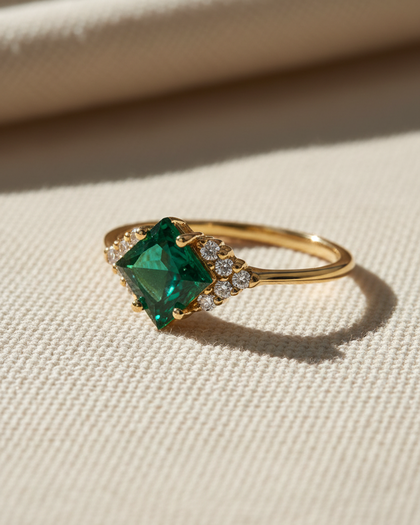 טבעת ג׳ולייט אמרלד