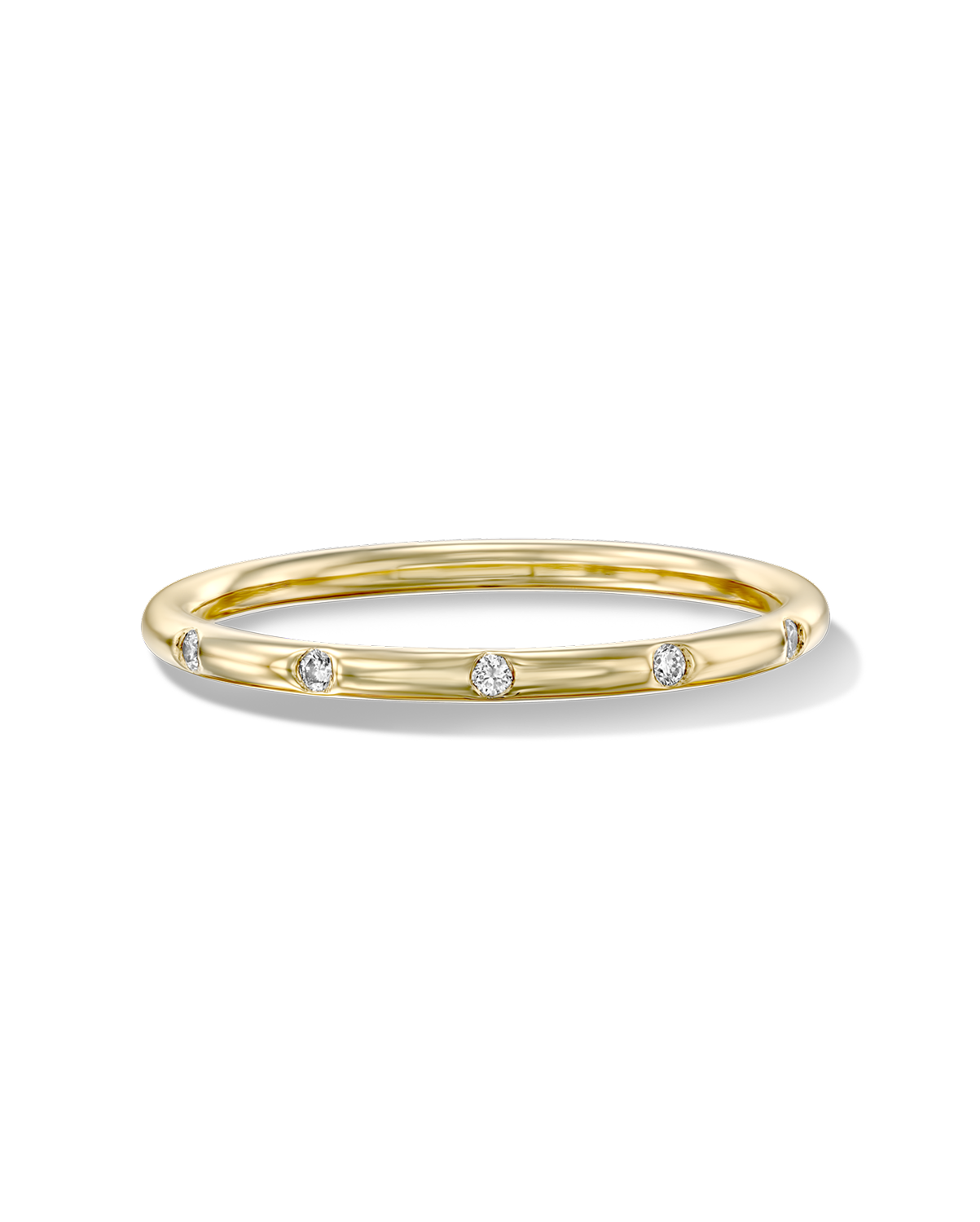 טבעת דונה חמישה יהלומים לבנים