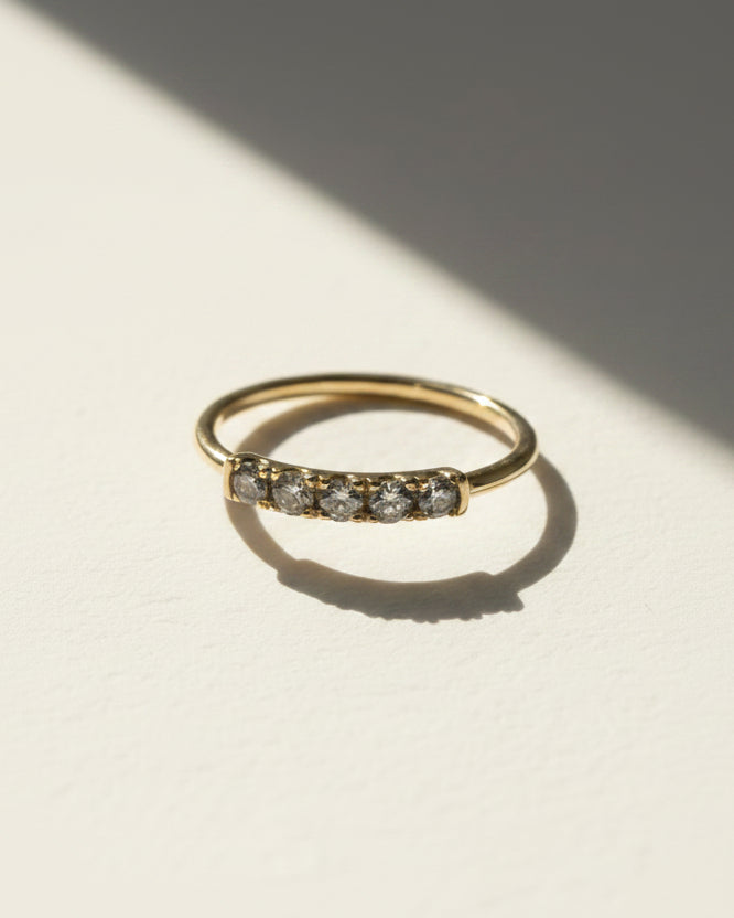 טבעת קנדי יהלומים אפורים