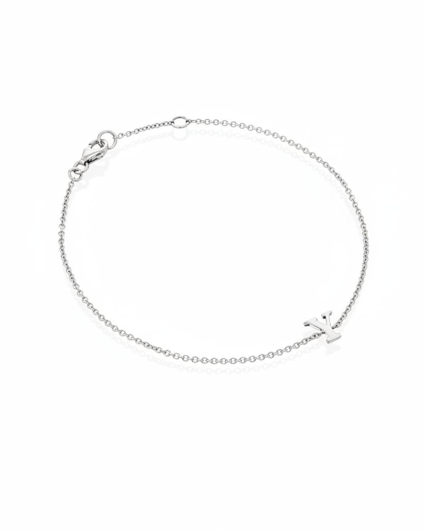 צמיד זהב אות אנגלית