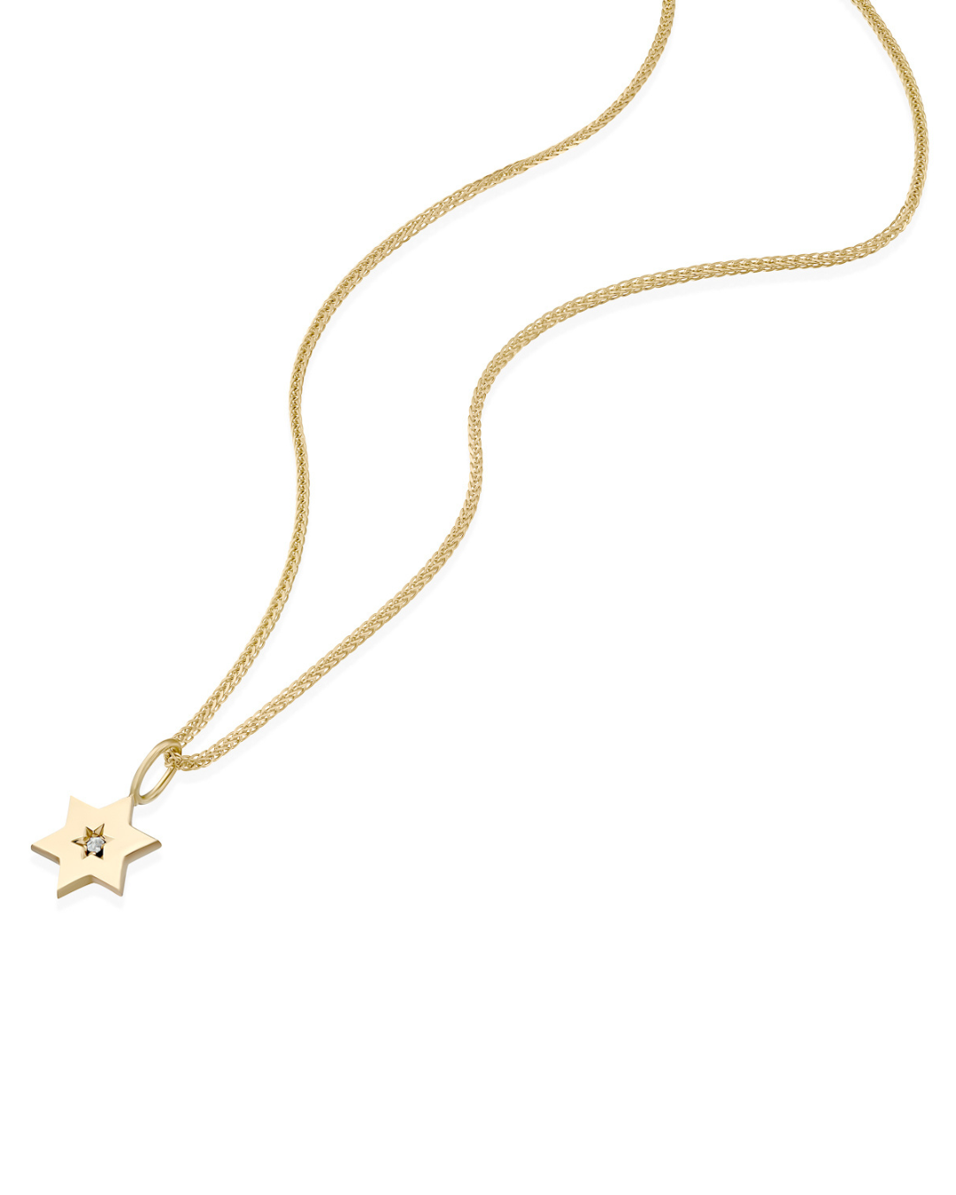 תליון מגן העוטף יהלום לבן