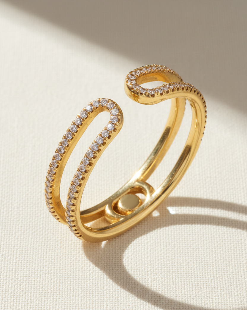 טבעת 17 יהלומים לבנים