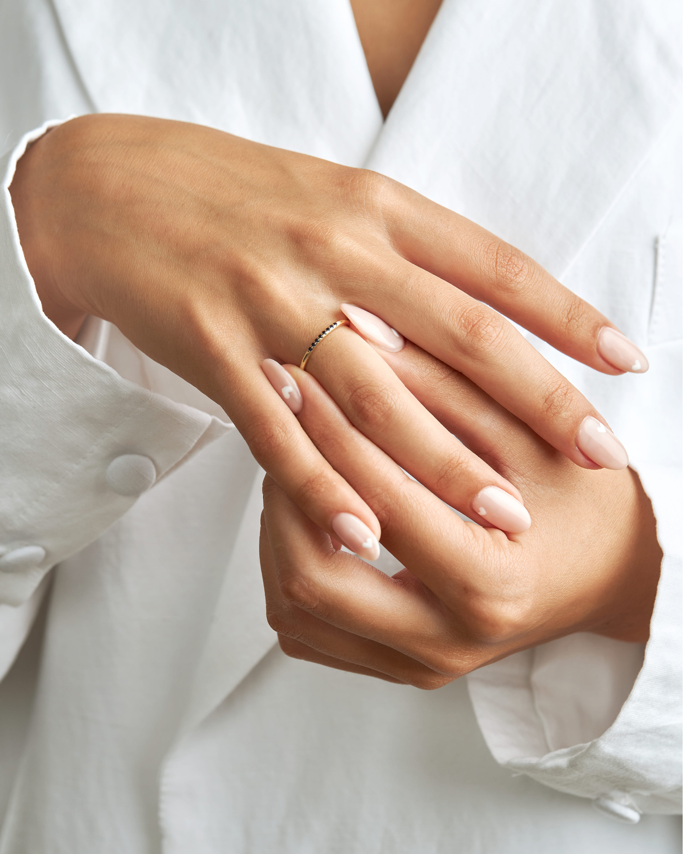 טבעת קלי יהלומים שחורים