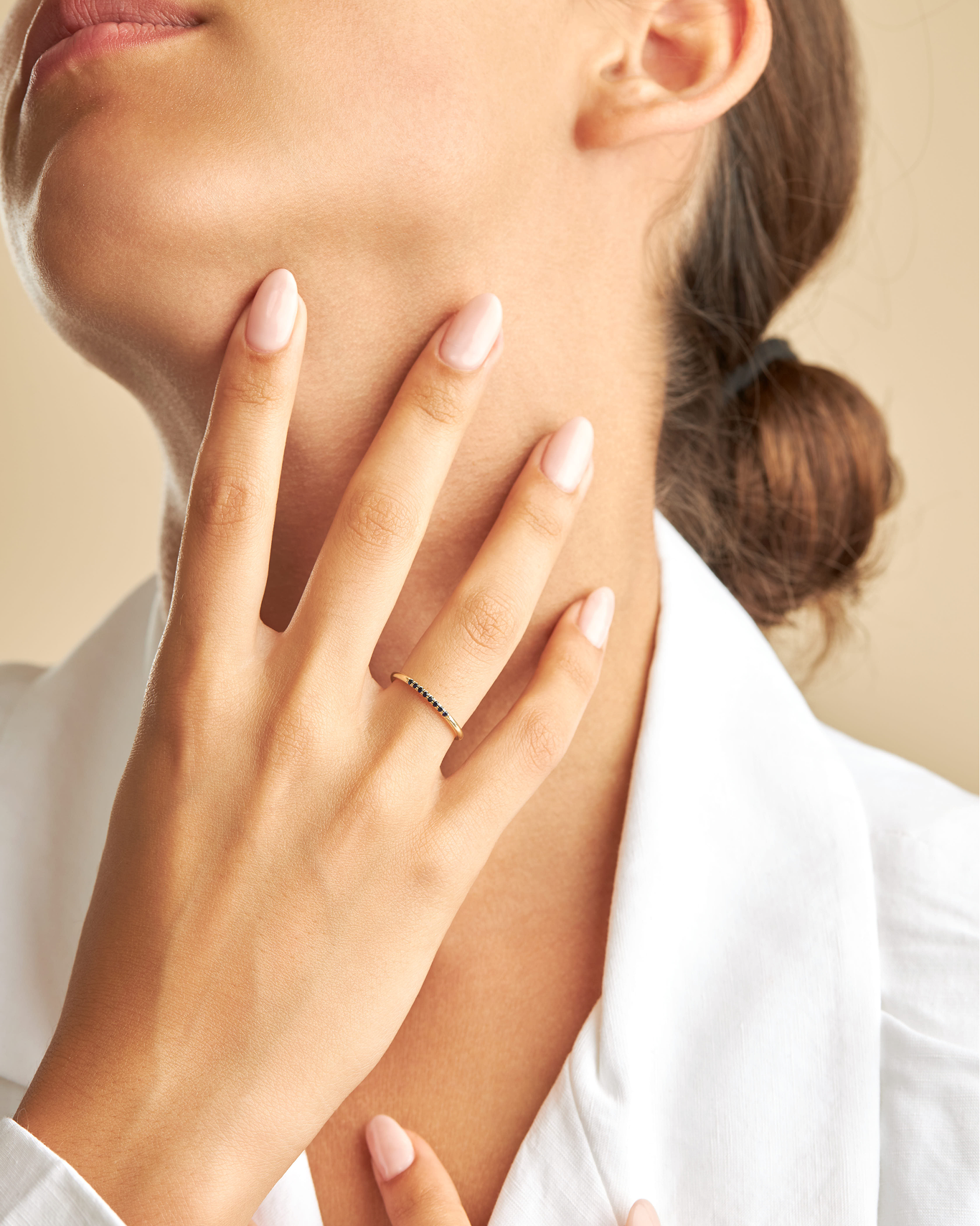 טבעת קלי יהלומים שחורים