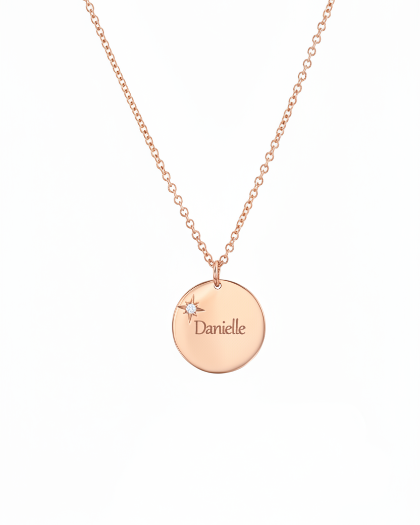 שרשרת קיארה עם שיבוץ וחריטה