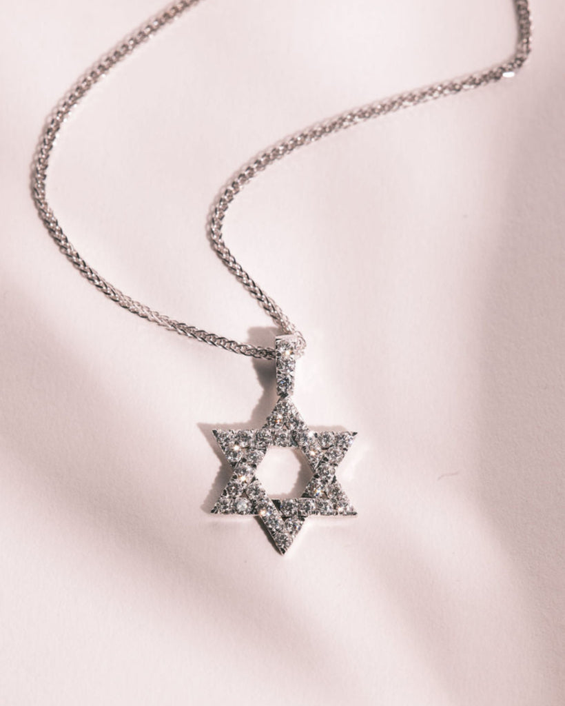 תליון מגן דוד יהושע משובץ