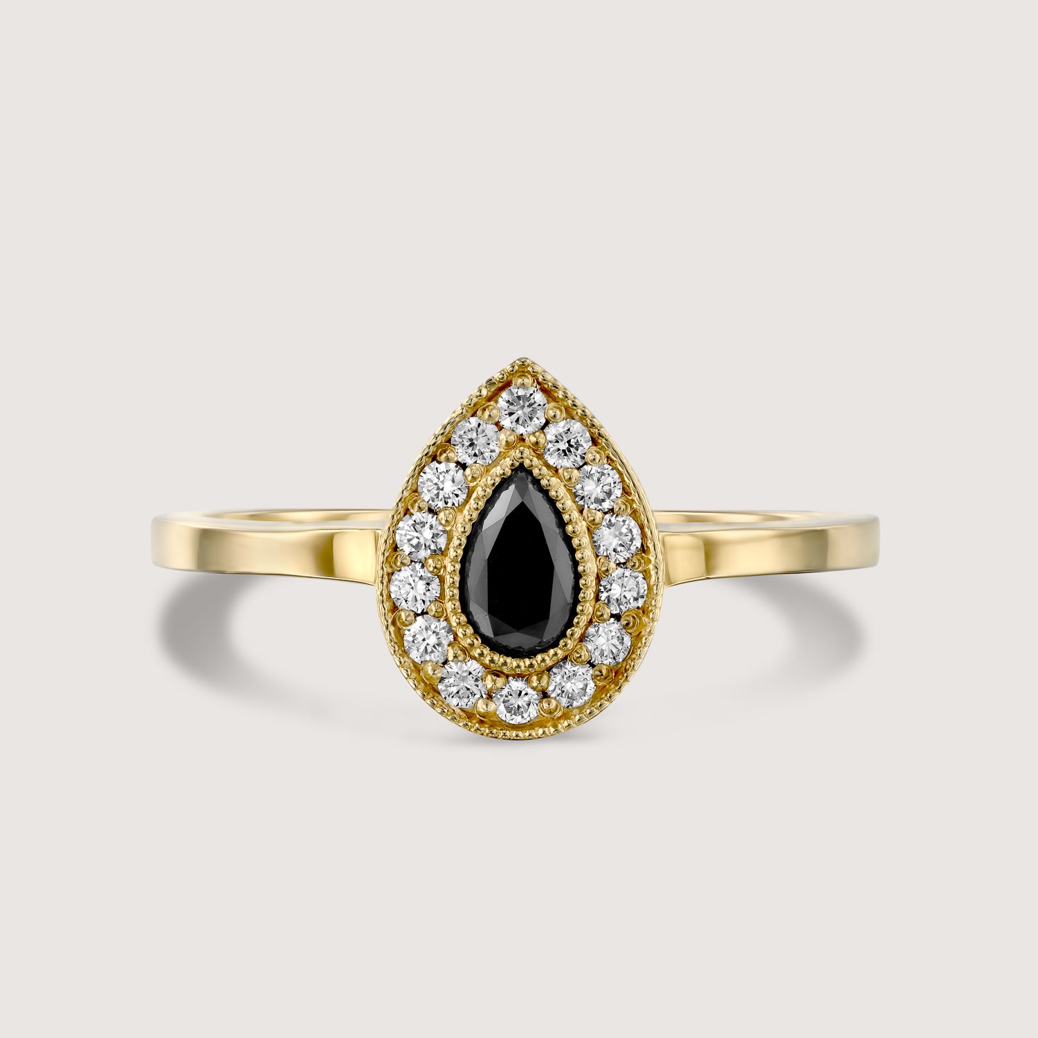 טבעת לונה יהלום שחור