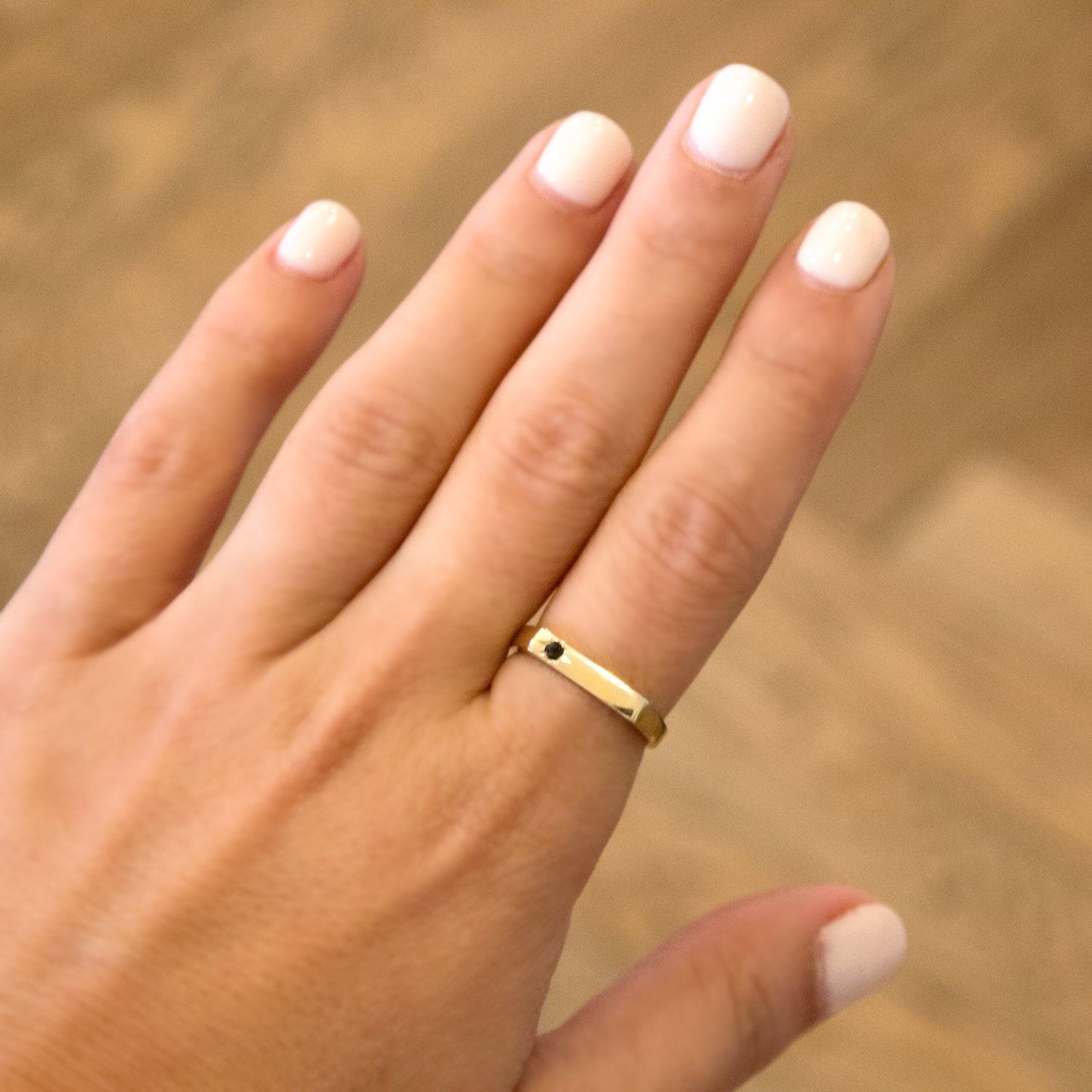 gold ring engraved with name